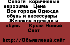 Сапоги ,коричневые еврозима › Цена ­ 1 000 - Все города Одежда, обувь и аксессуары » Женская одежда и обувь   . Крым,Новый Свет